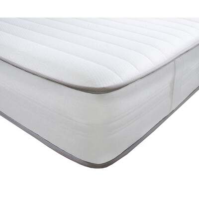 Starlight Beds Hybrid Straight line Memory foam with Handles Open Coil Spring Mattress - Grey Border / 4ft Small Double Mattress (120cm by 190cm)