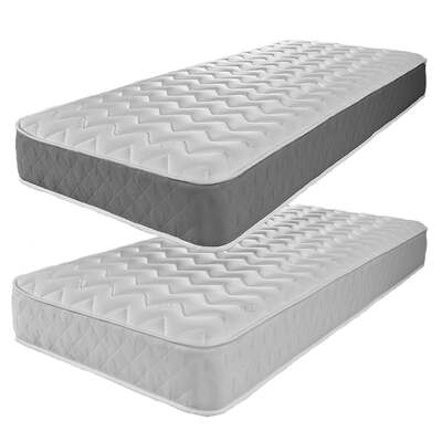 Starlight Beds 7.5" Deep Multi-Layer Memory foam and Open-Coil Spring Mattress - Grey Border / 4ft6 Double Mattress (135cm by 190cm)