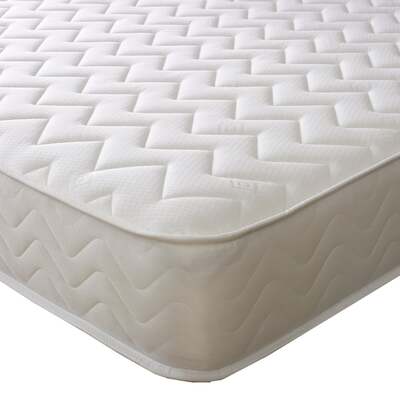 Starlight Beds™ Hybrid Spring & Memory Foam Mattress with a White Zig Zag Cool Touch Cover - 4ft Small Double Mattress (120cm x 190cm)