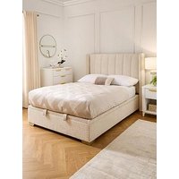 The Very Collection New Dakota Boucle End Lift Up Storage Ottoman Bed With Mattress Options (Buy & Save!)