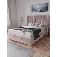 The Very Collection New Dakota Velvet End Lift Up Storage Ottoman Bed With Mattress Options (Buy & Save!)