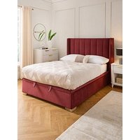 Very Home New Dakota Velvet End Lift Up Storage Ottoman Bed With Mattress Options (Buy & Save!) - Burgundy - Bed Frame Only