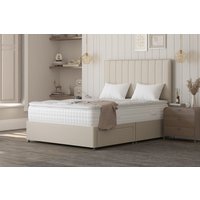 Spring King� Sanctuary Spa 2000 Pillow Top Mattress + Premium Divan Bed, Silver, No Drawer, Small Double